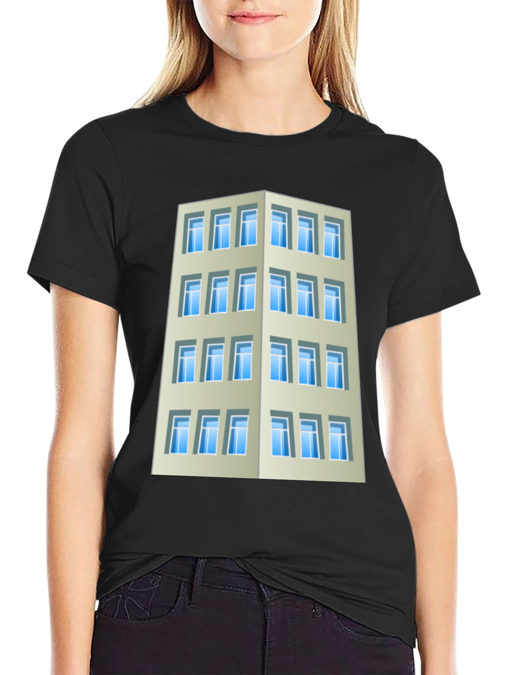 Camiseta Hombre Edificio Urbano Diseño Original