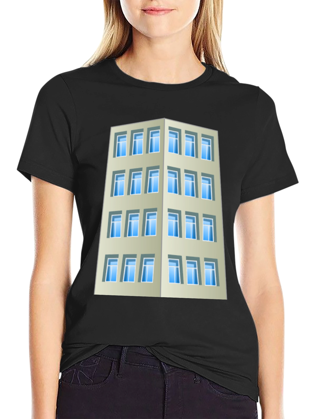 Camiseta Hombre Edificio Urbano Diseño Original