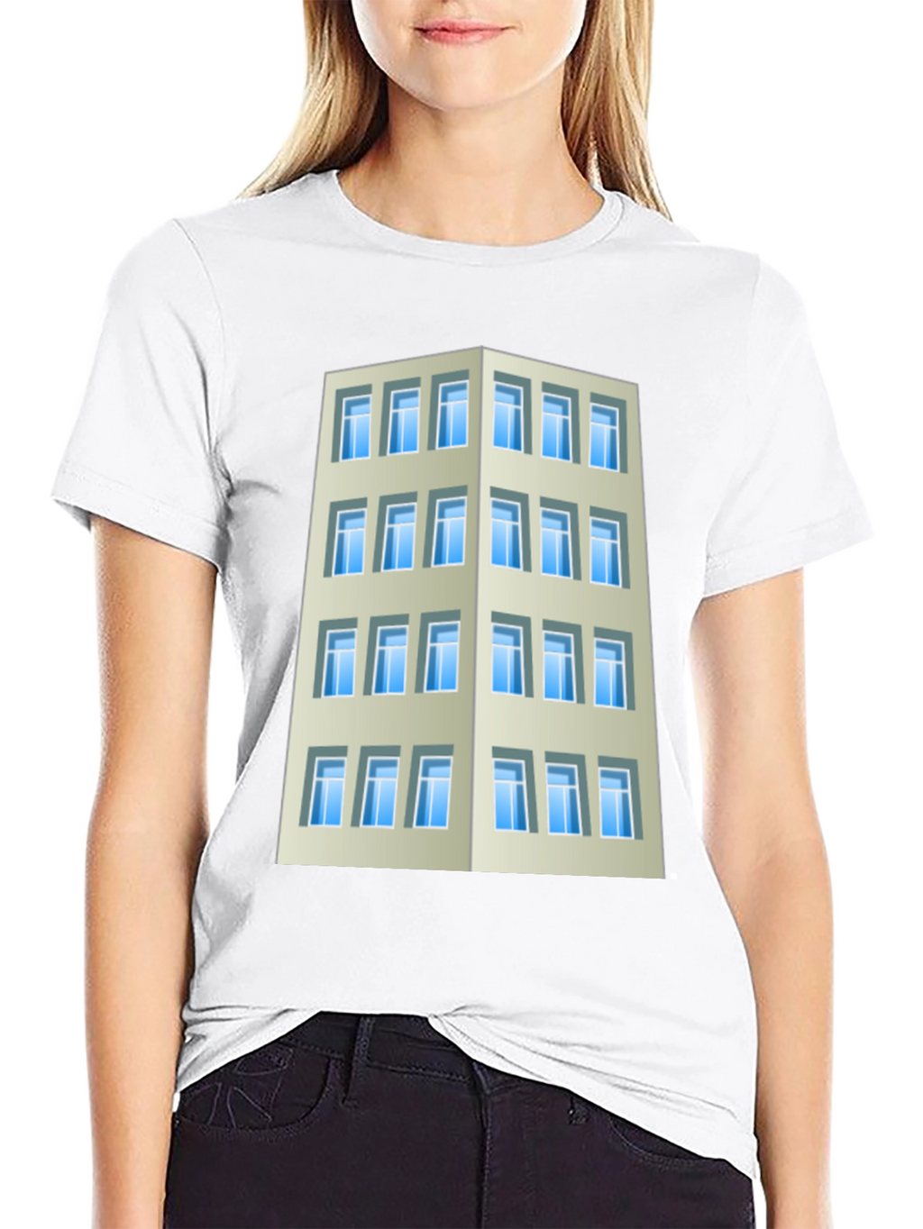 Camiseta Hombre Edificio Urbano Diseño Original
