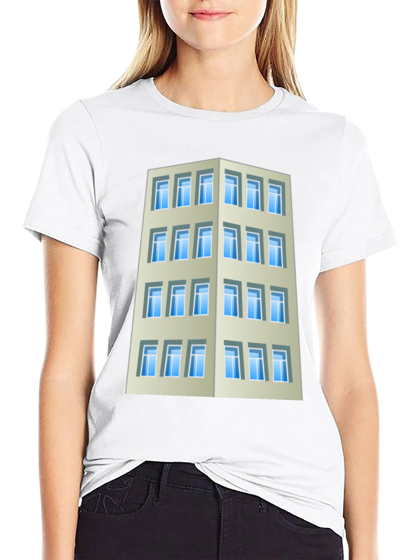 Camiseta Hombre Edificio Urbano Diseño Original