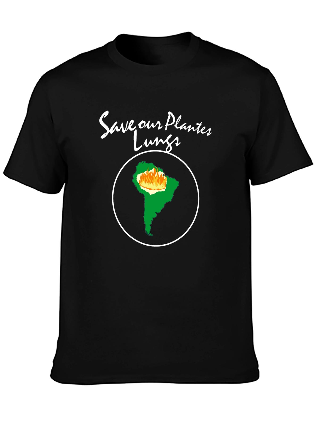 Camiseta Negra - Salva Nuestros Pulmones