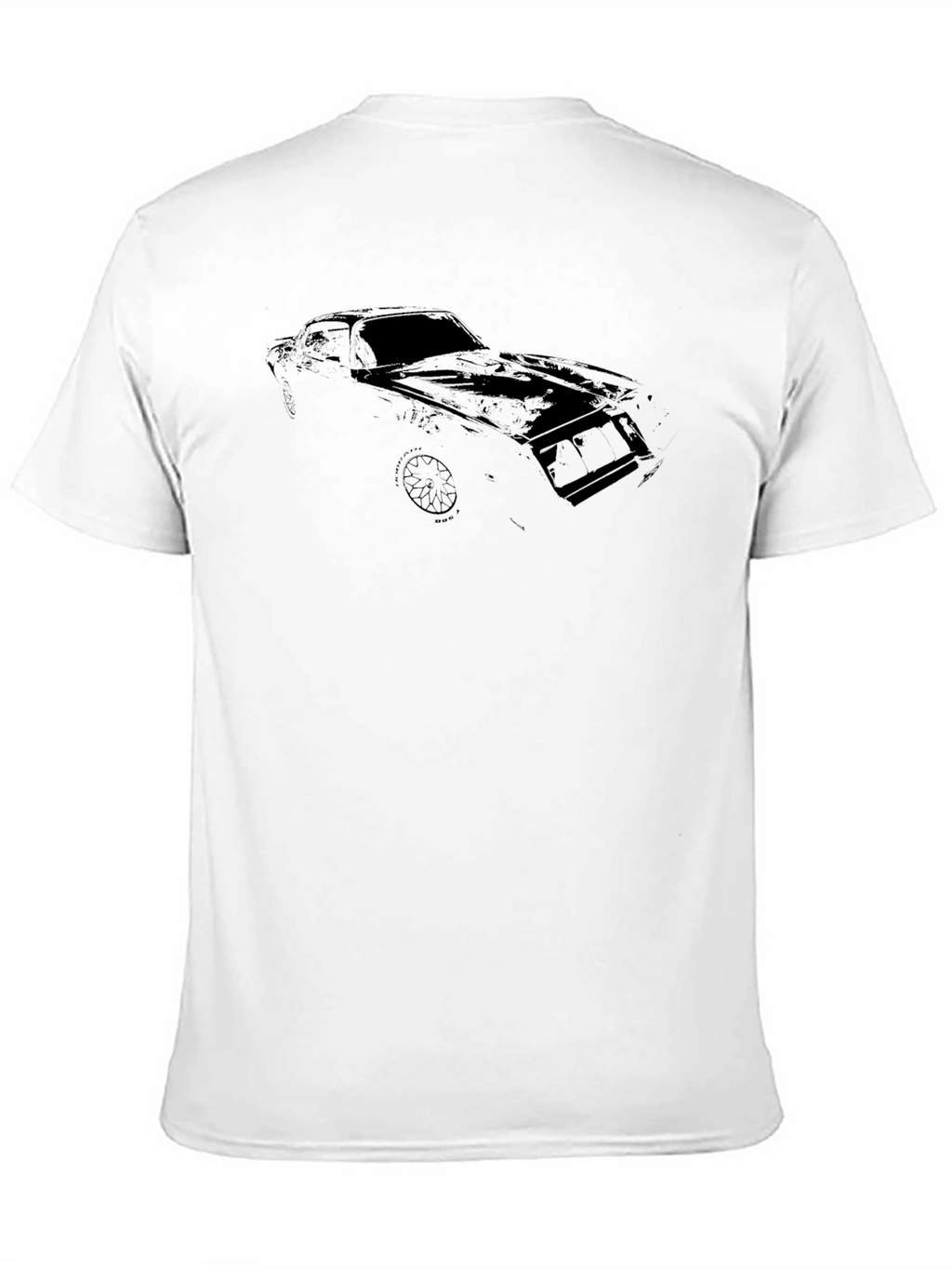 Camiseta Negra con Diseño de Coche Clásico