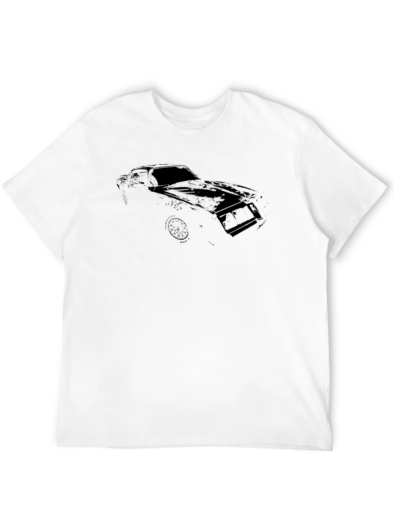 Camiseta Negra con Diseño de Coche Clásico