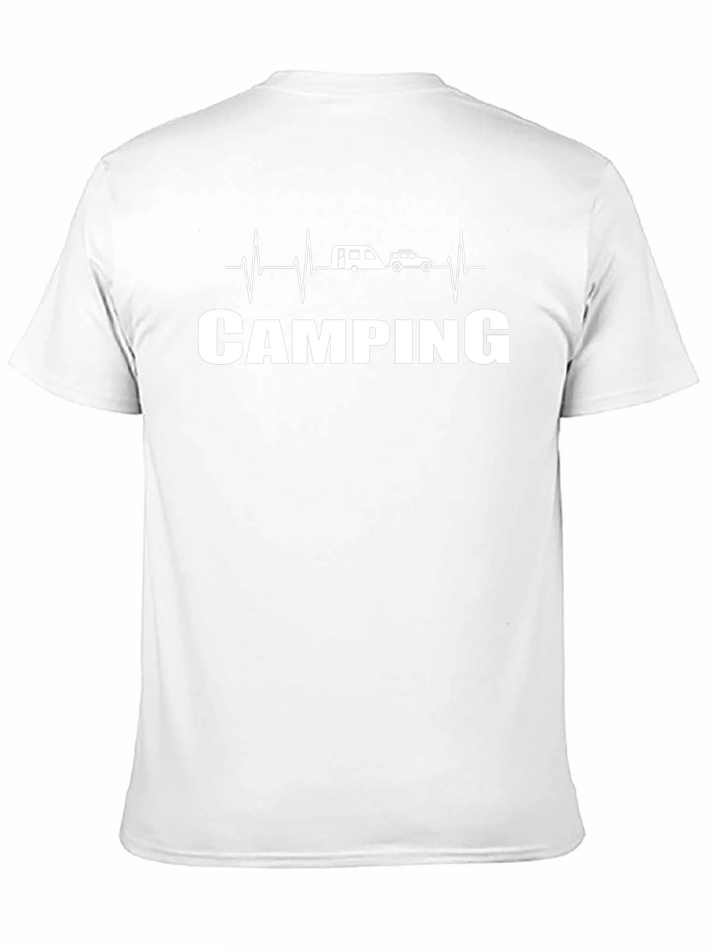 Camiseta Negra Camping Heartbeat