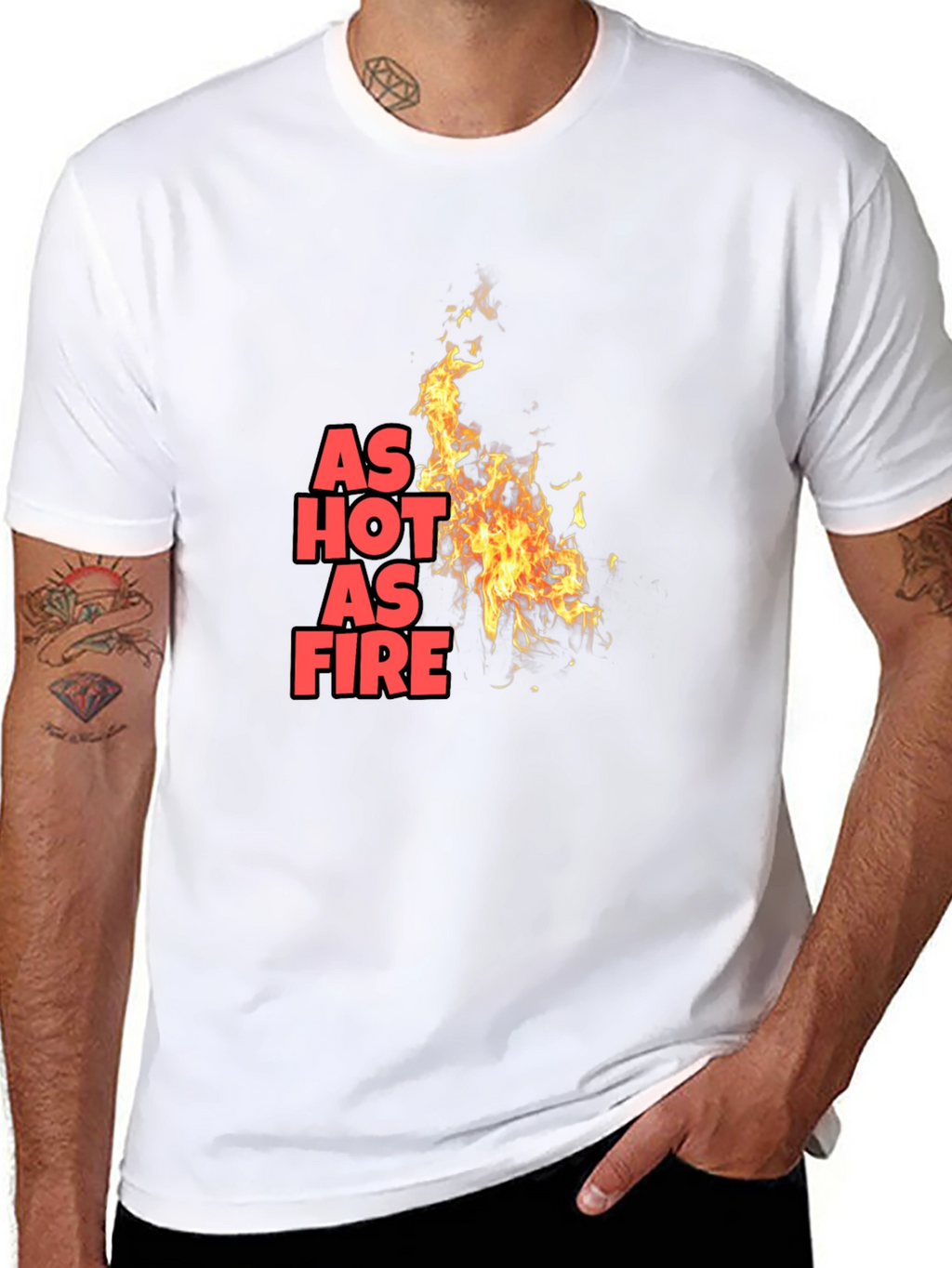 Camiseta Negra As Hot As Fire