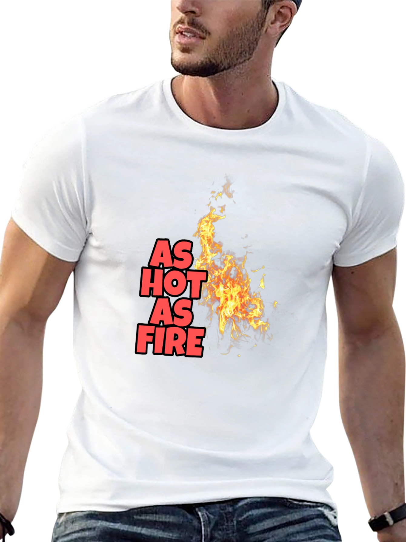 Camiseta Negra As Hot As Fire