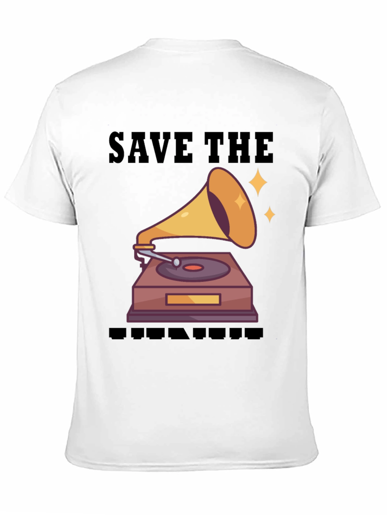 Camiseta Gráfica Vintage: Salva el tocadiscos