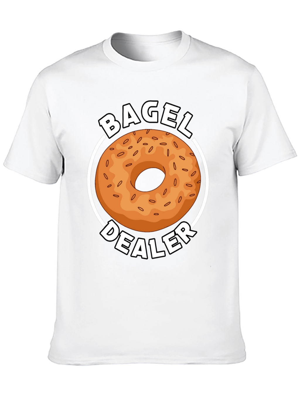 Camiseta Negra Bagel Dealer Divertida