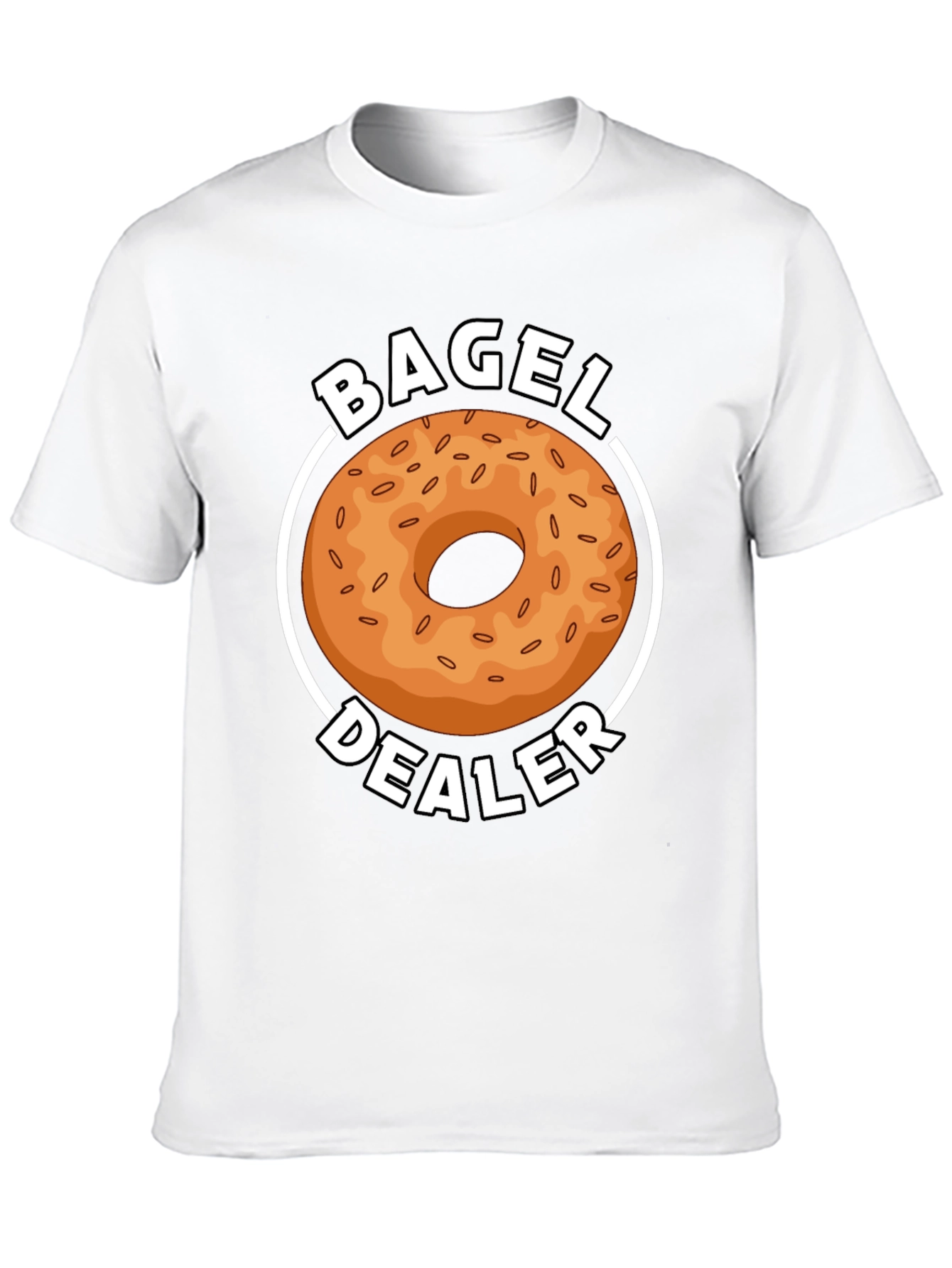 Camiseta Negra Bagel Dealer Divertida