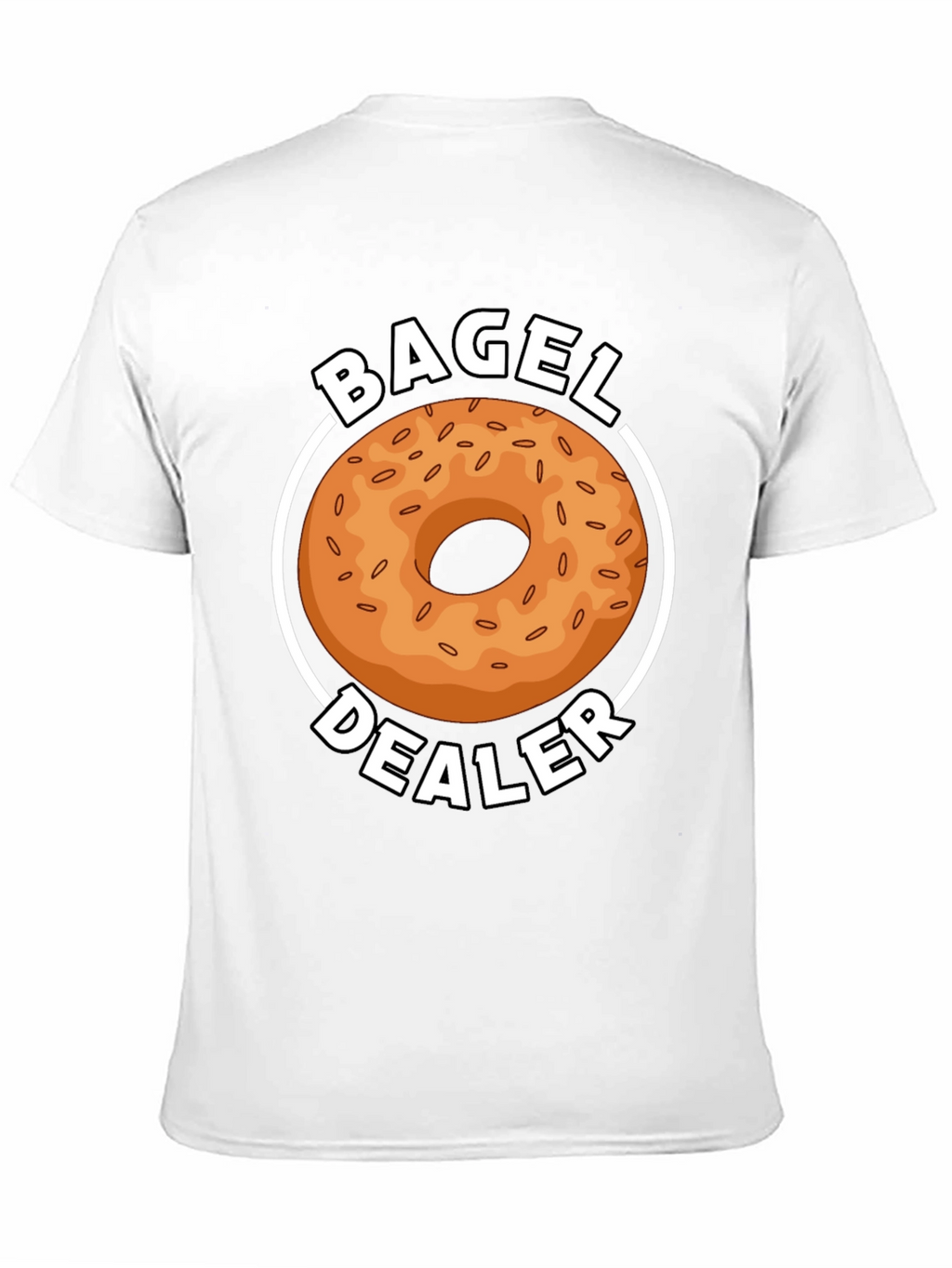 Camiseta Negra Bagel Dealer Divertida