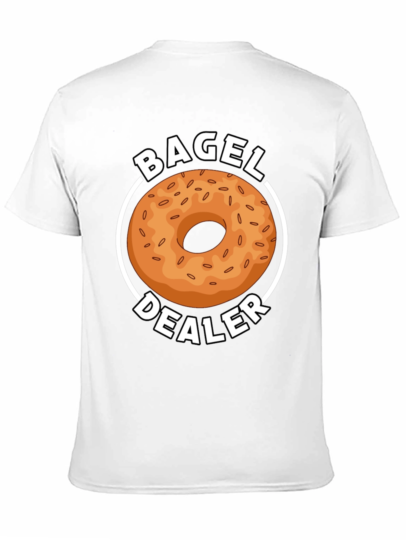 Camiseta Negra Bagel Dealer Divertida