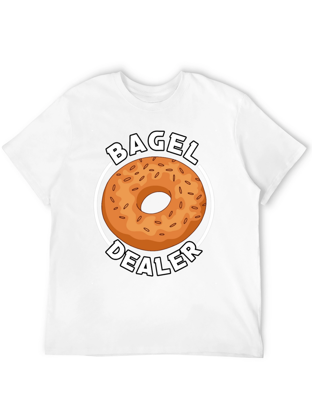 Camiseta Negra Bagel Dealer Divertida