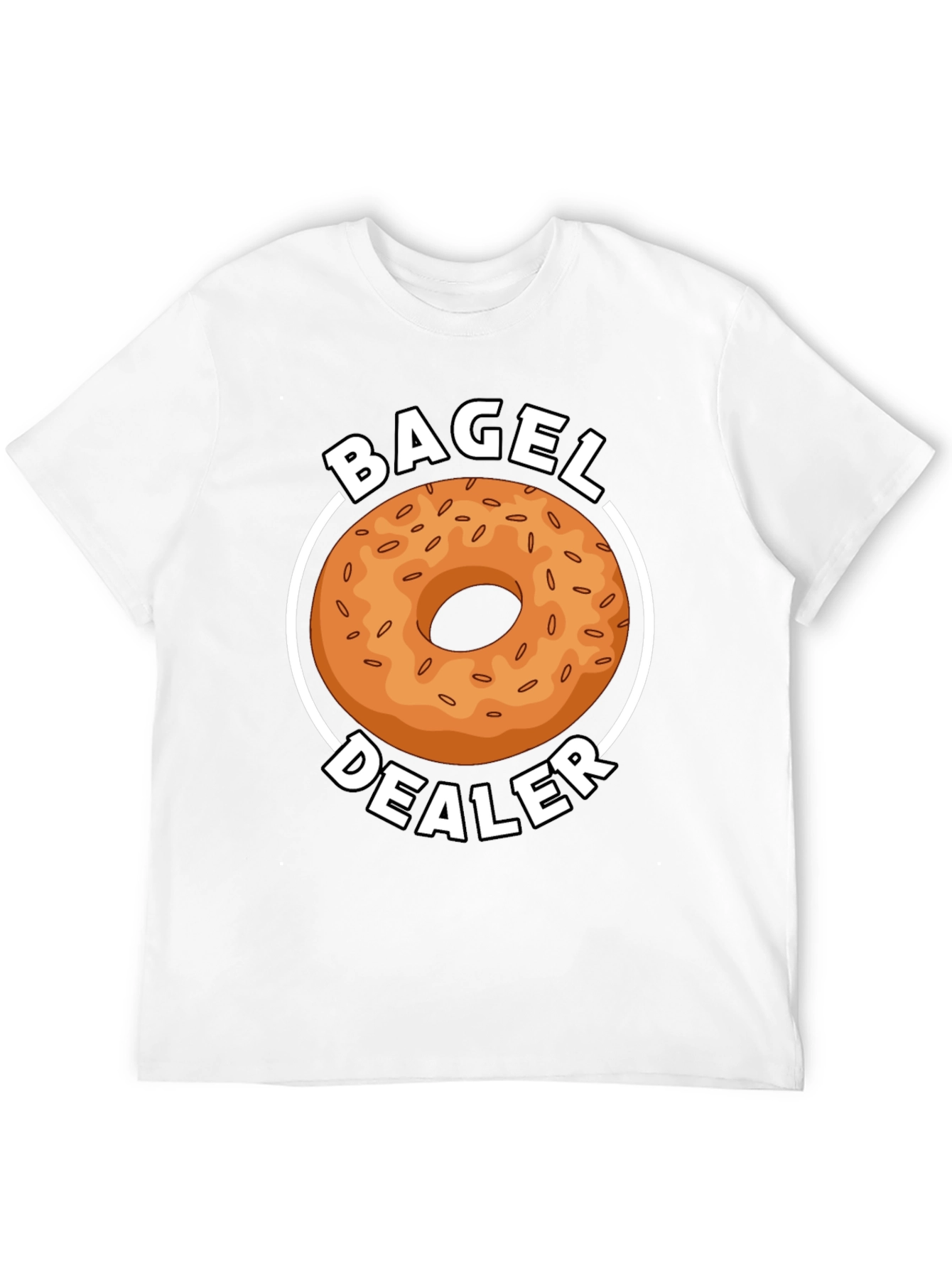Camiseta Negra Bagel Dealer Divertida