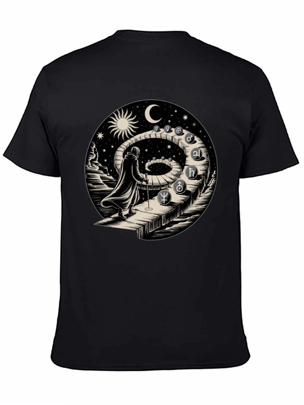 Camiseta Hombre Diseño Místico Astrología