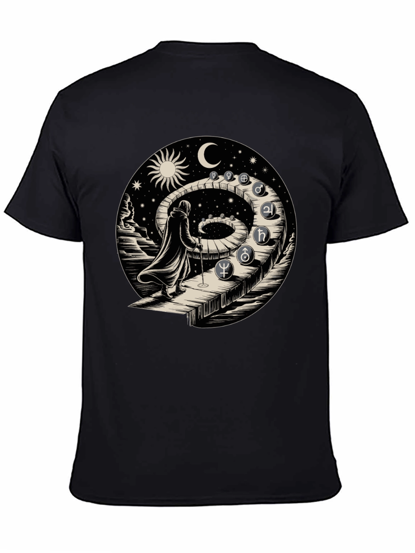 Camiseta Hombre Diseño Místico Astrología