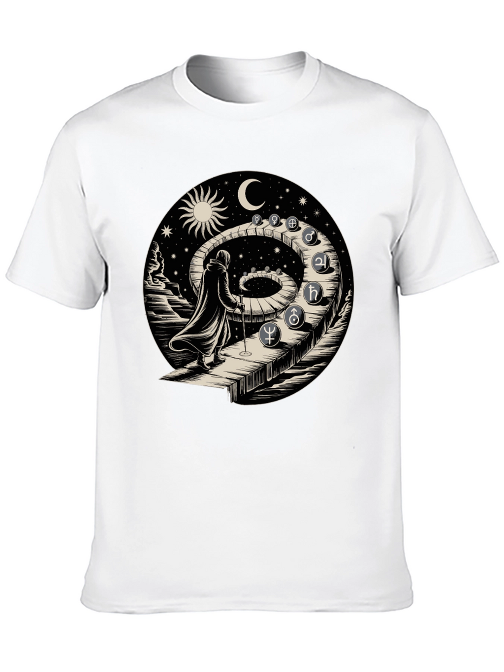 Camiseta Hombre Diseño Místico Astrología