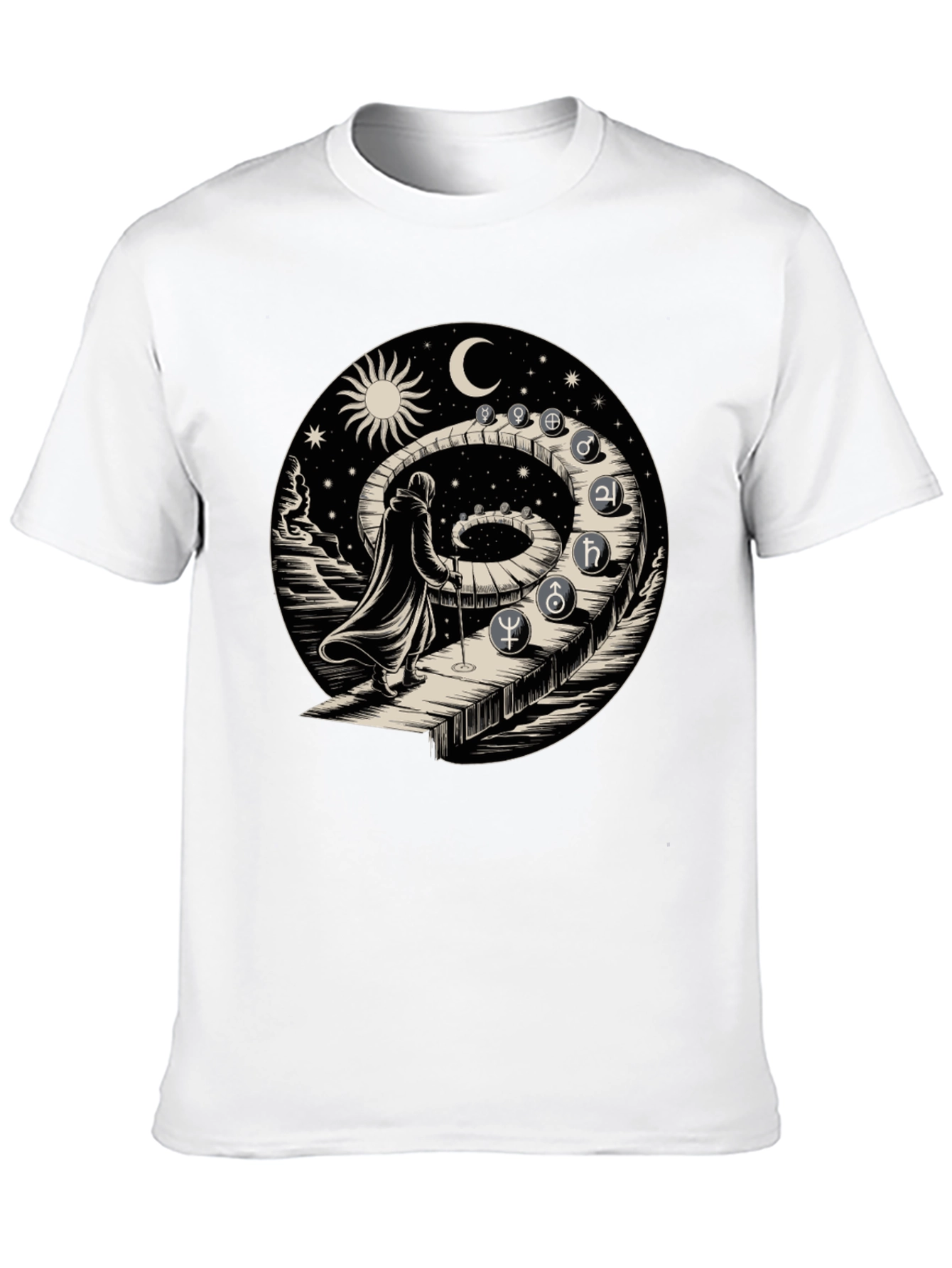 Camiseta Hombre Diseño Místico Astrología