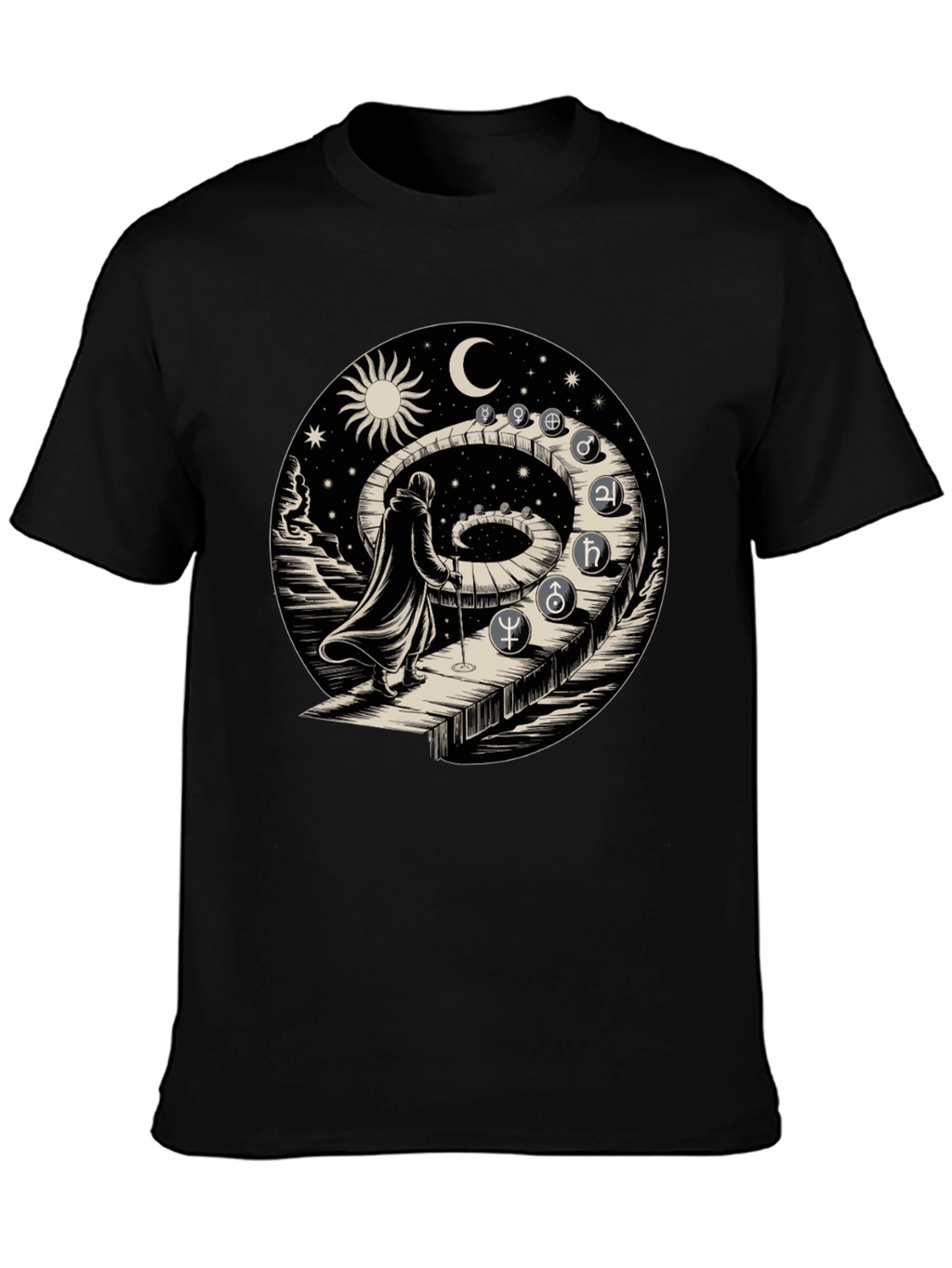 Camiseta Hombre Diseño Místico Astrología