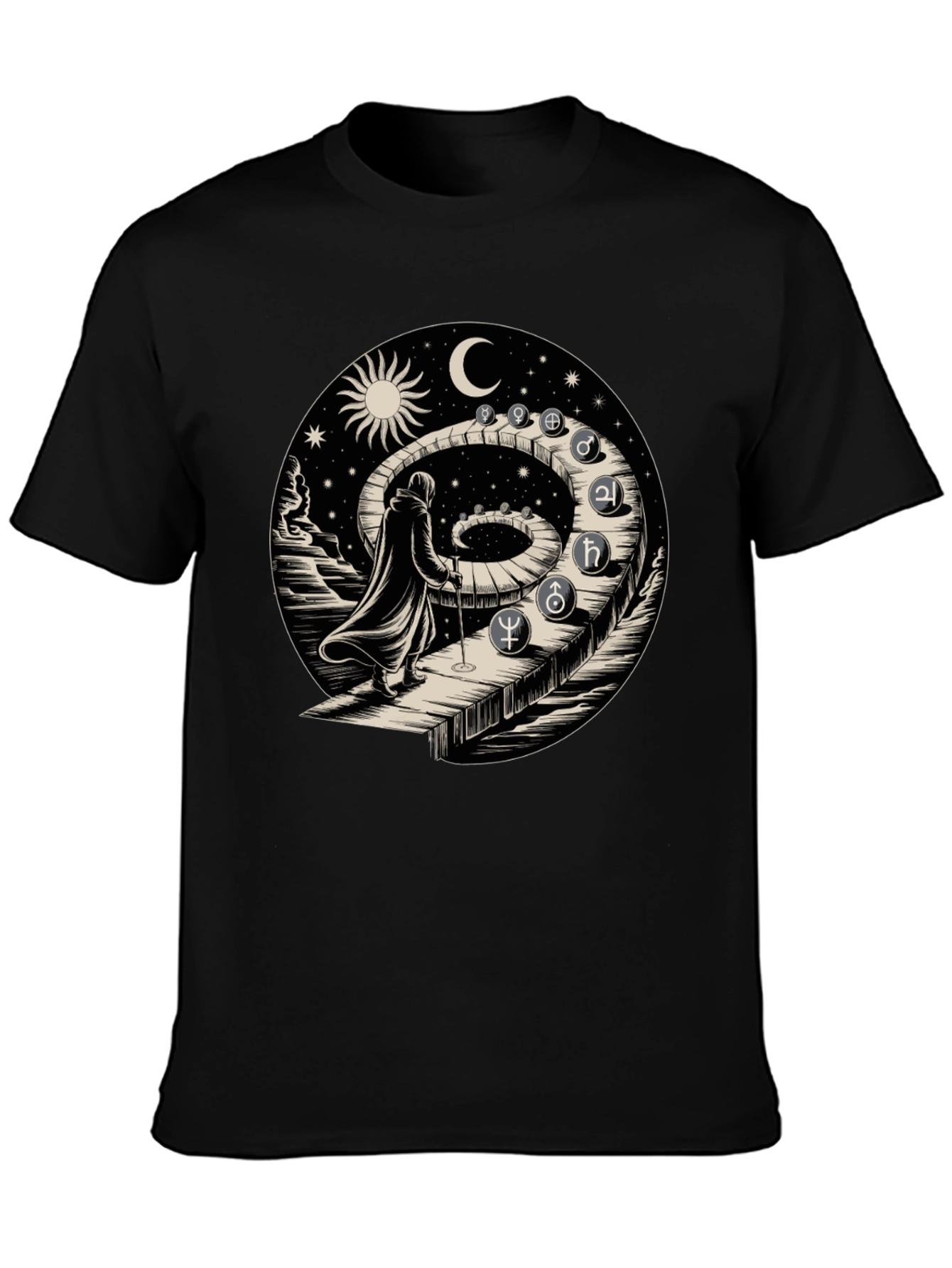 Camiseta Hombre Diseño Místico Astrología