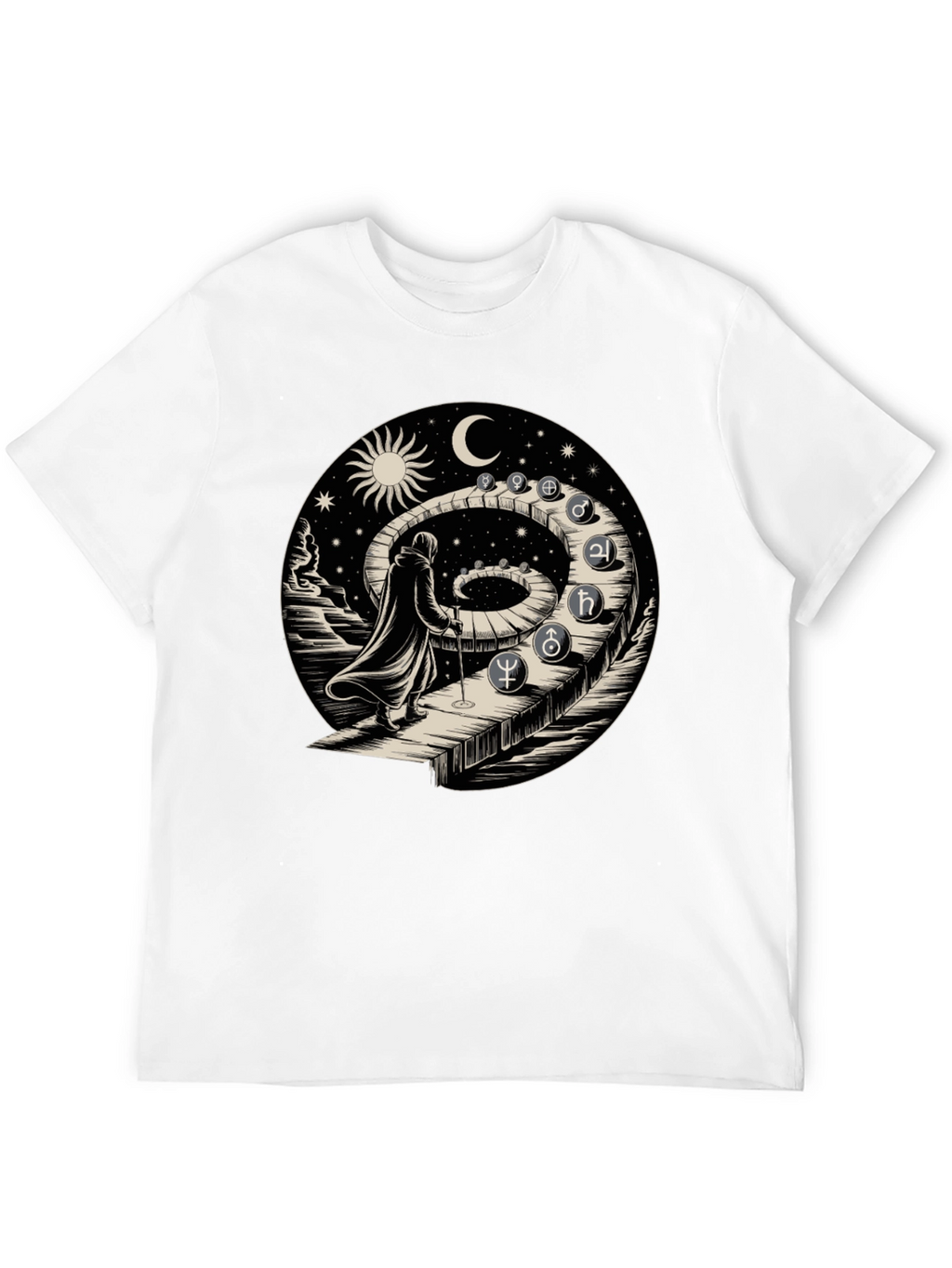 Camiseta Hombre Diseño Místico Astrología