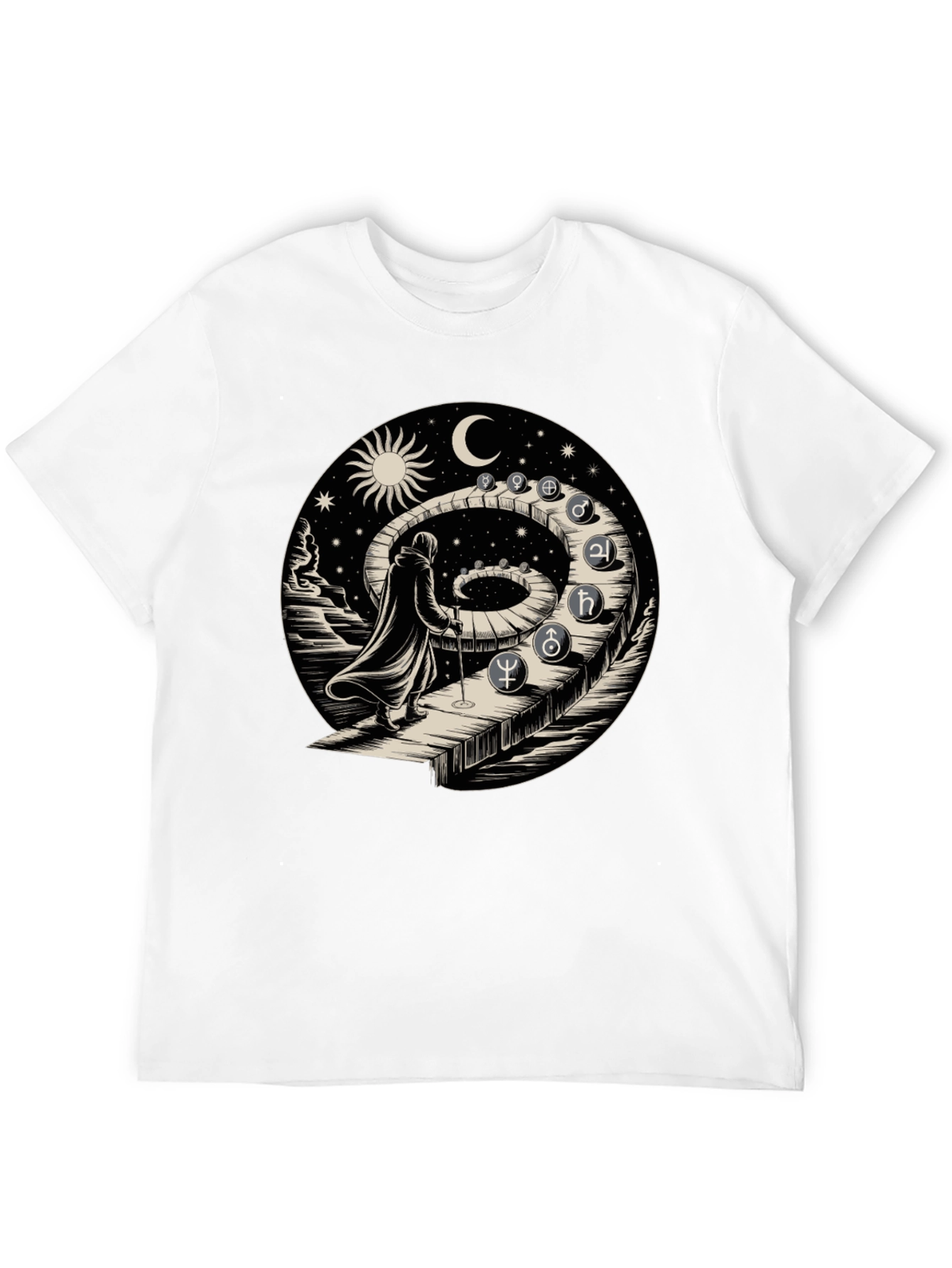 Camiseta Hombre Diseño Místico Astrología
