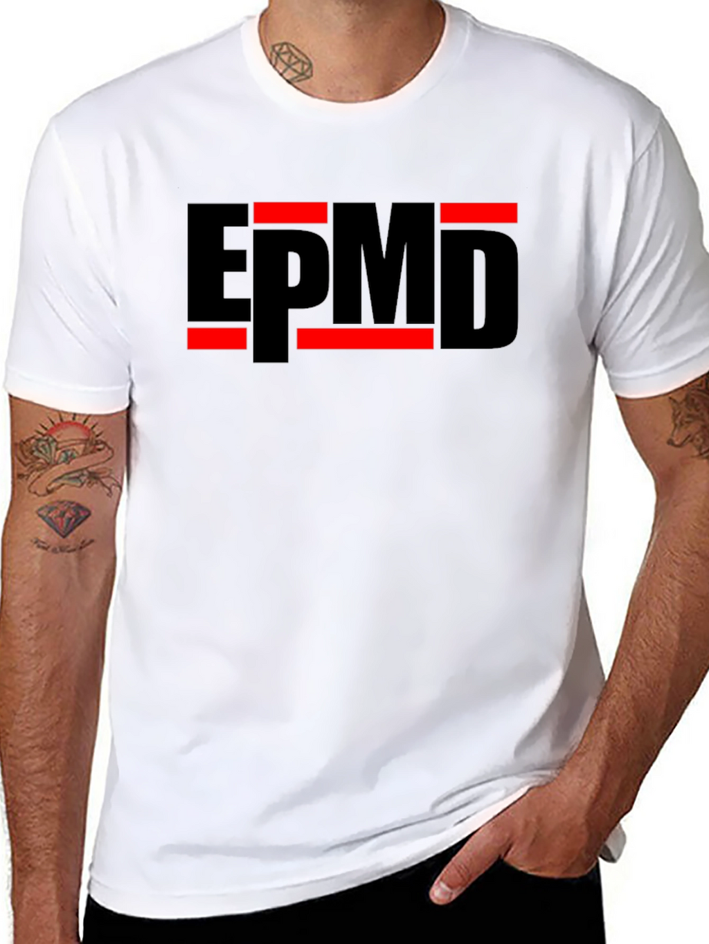 Camiseta EPMD Negra con Diseño Gráfico