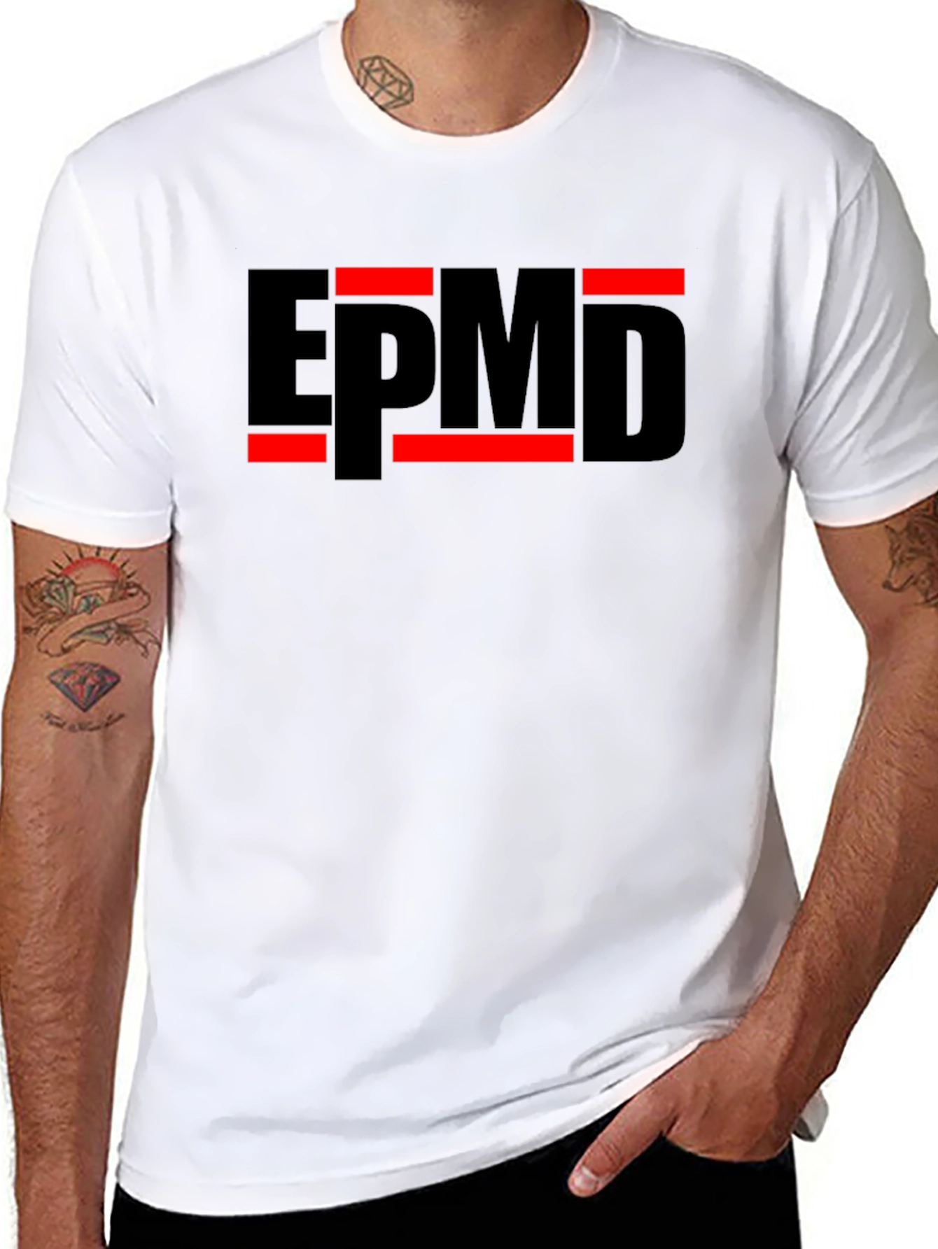 Camiseta EPMD Negra con Diseño Gráfico