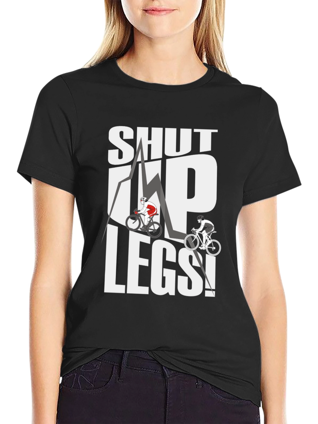 Camiseta Negra Ciclismo Shut Up Legs!
