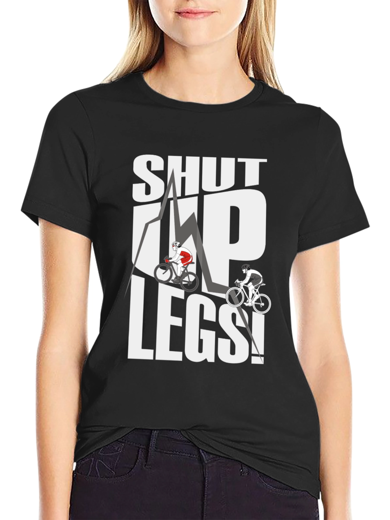 Camiseta Negra Ciclismo Shut Up Legs!