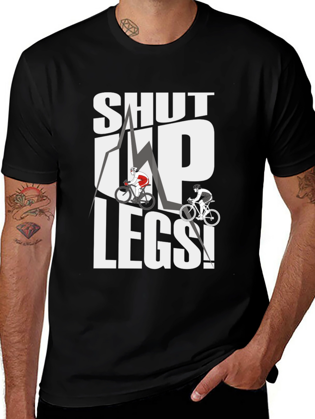 Camiseta Negra Ciclismo Shut Up Legs!