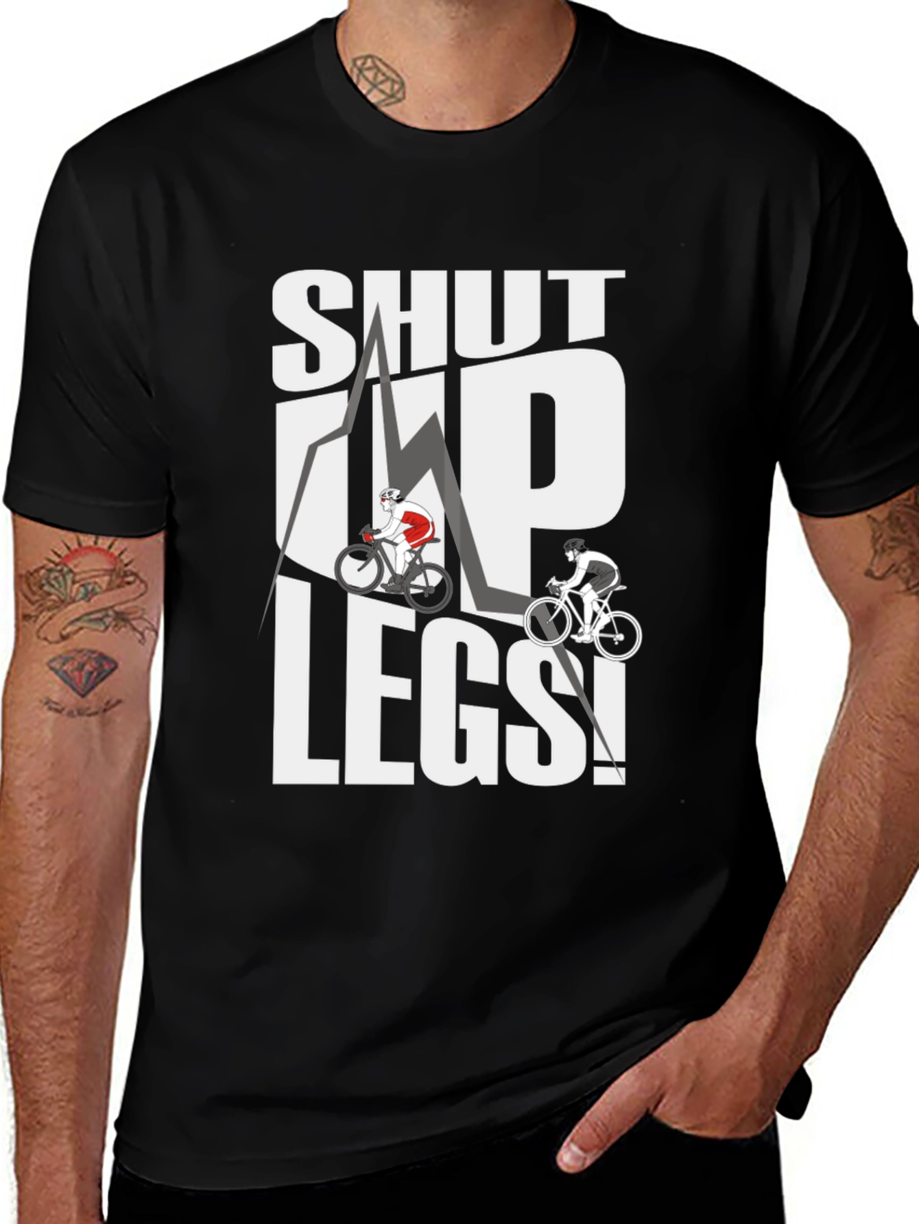 Camiseta Negra Ciclismo Shut Up Legs!
