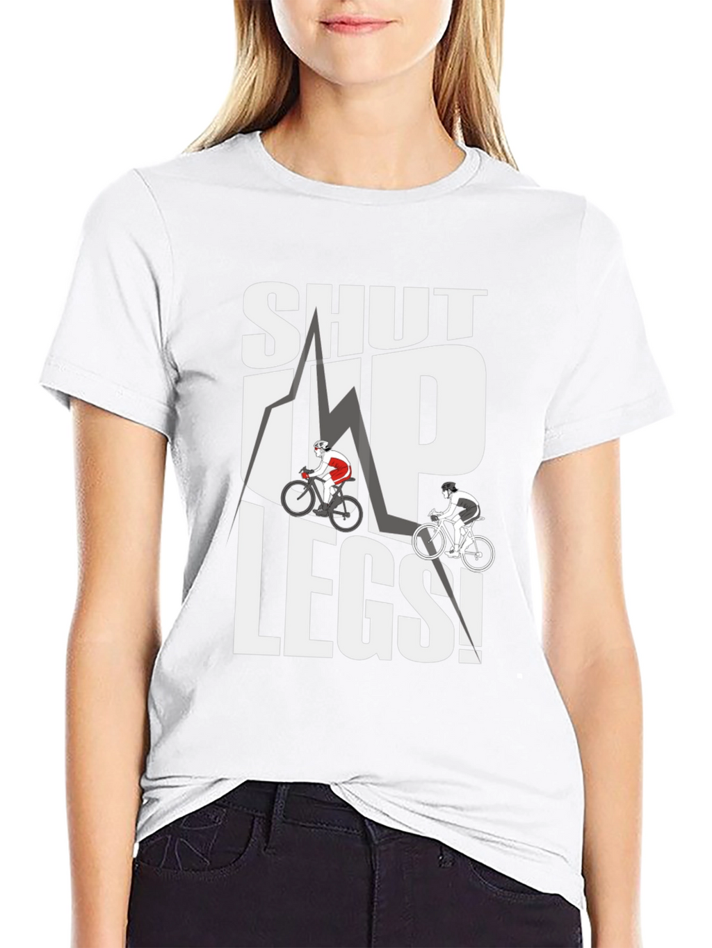 Camiseta Negra Ciclismo Shut Up Legs!