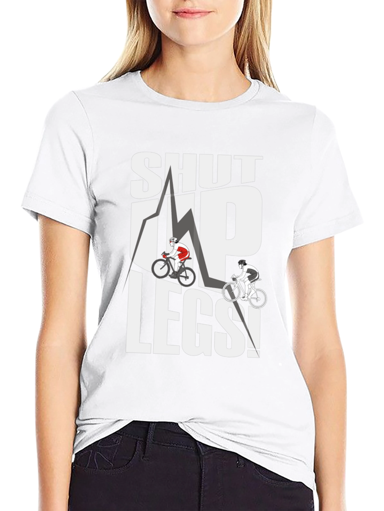 Camiseta Negra Ciclismo Shut Up Legs!