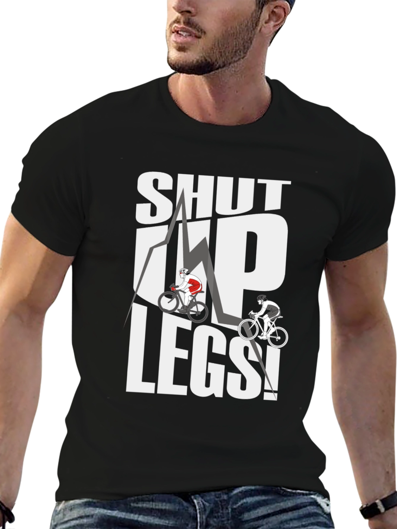 Camiseta Negra Ciclismo Shut Up Legs!