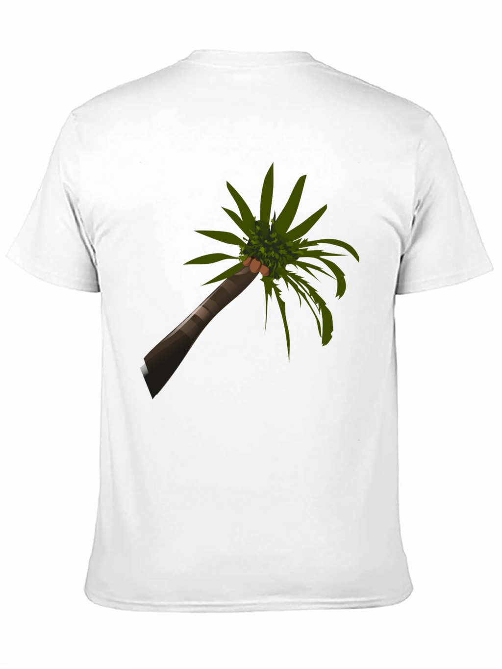 Camiseta Negra con Diseño de Palmera Tropical