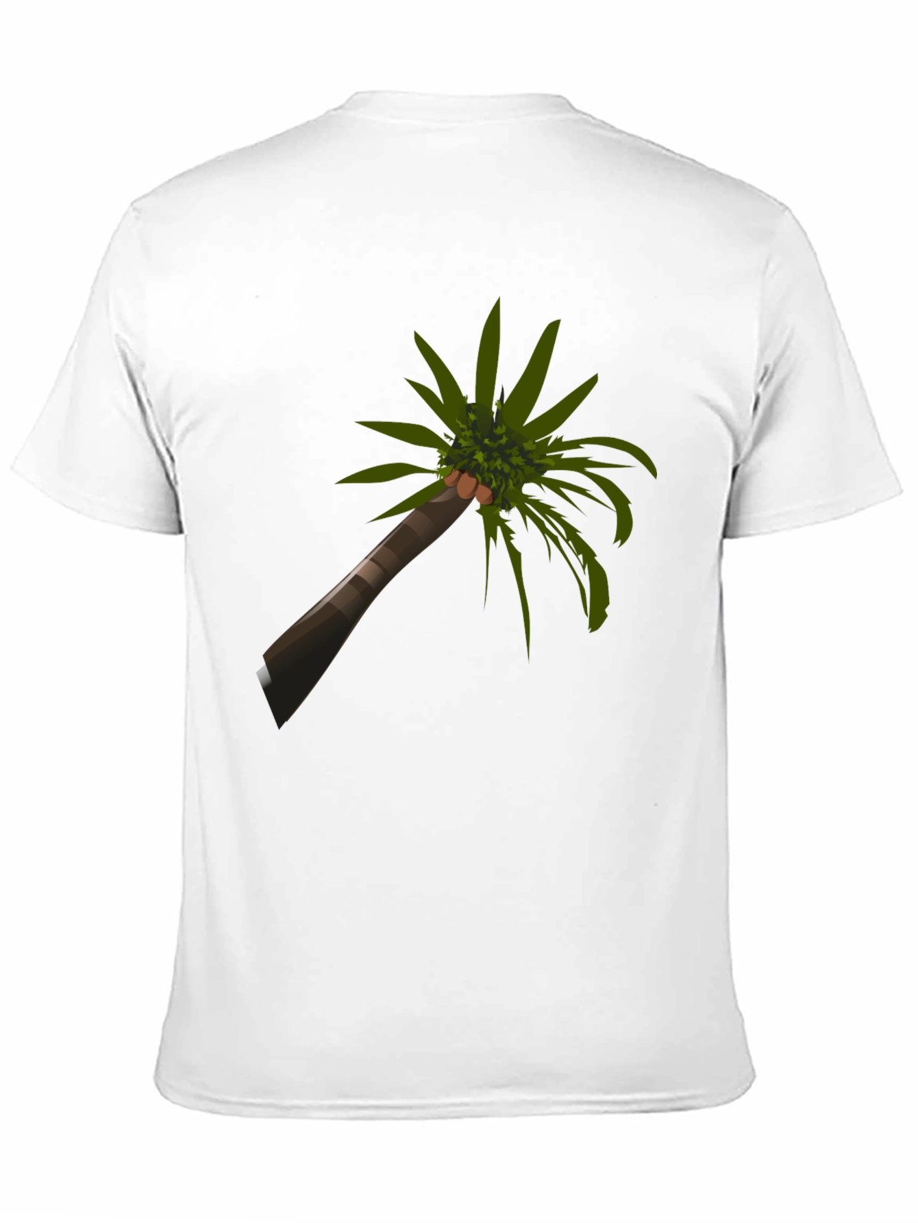 Camiseta Negra con Diseño de Palmera Tropical