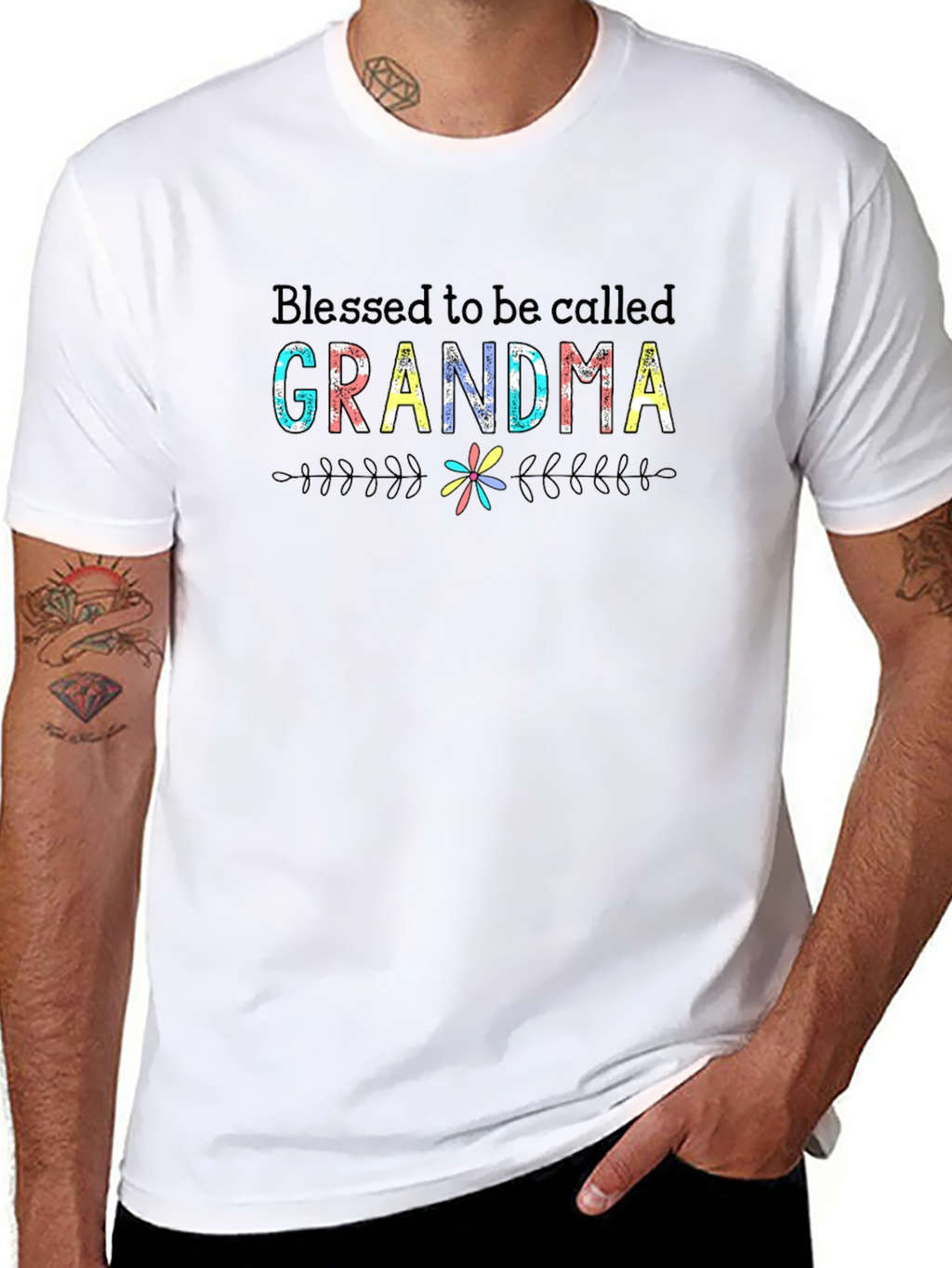 Camiseta Negra Blessed to be Called Grandma