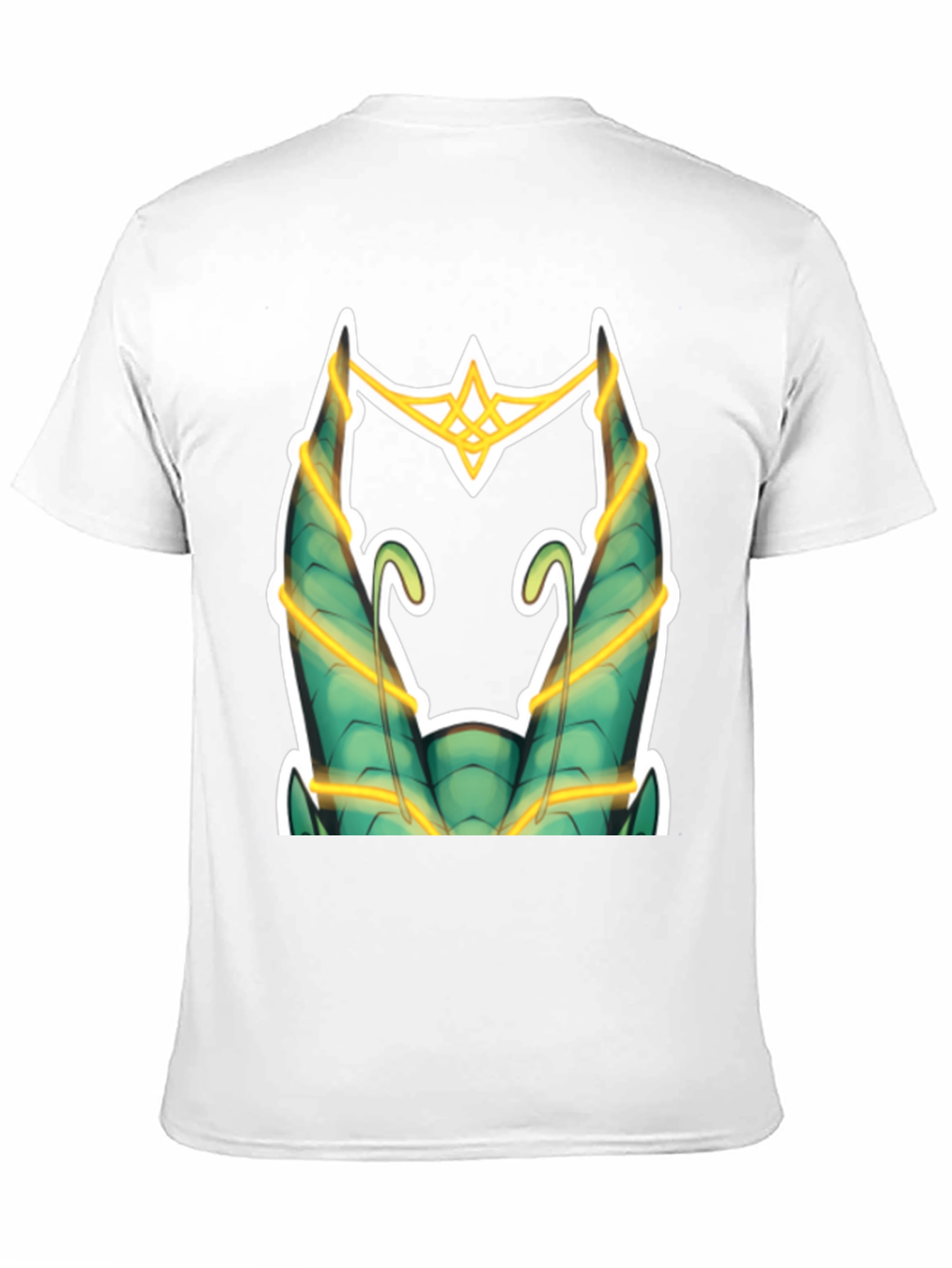 Camiseta Negra con Diseño de Corona de Cuernos