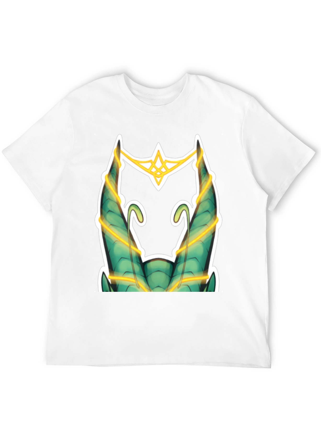 Camiseta Negra con Diseño de Corona de Cuernos