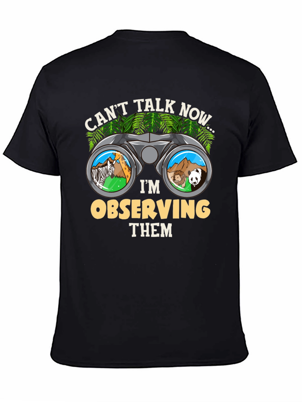 Camiseta Hombre Observando Animales - Estilo Casual