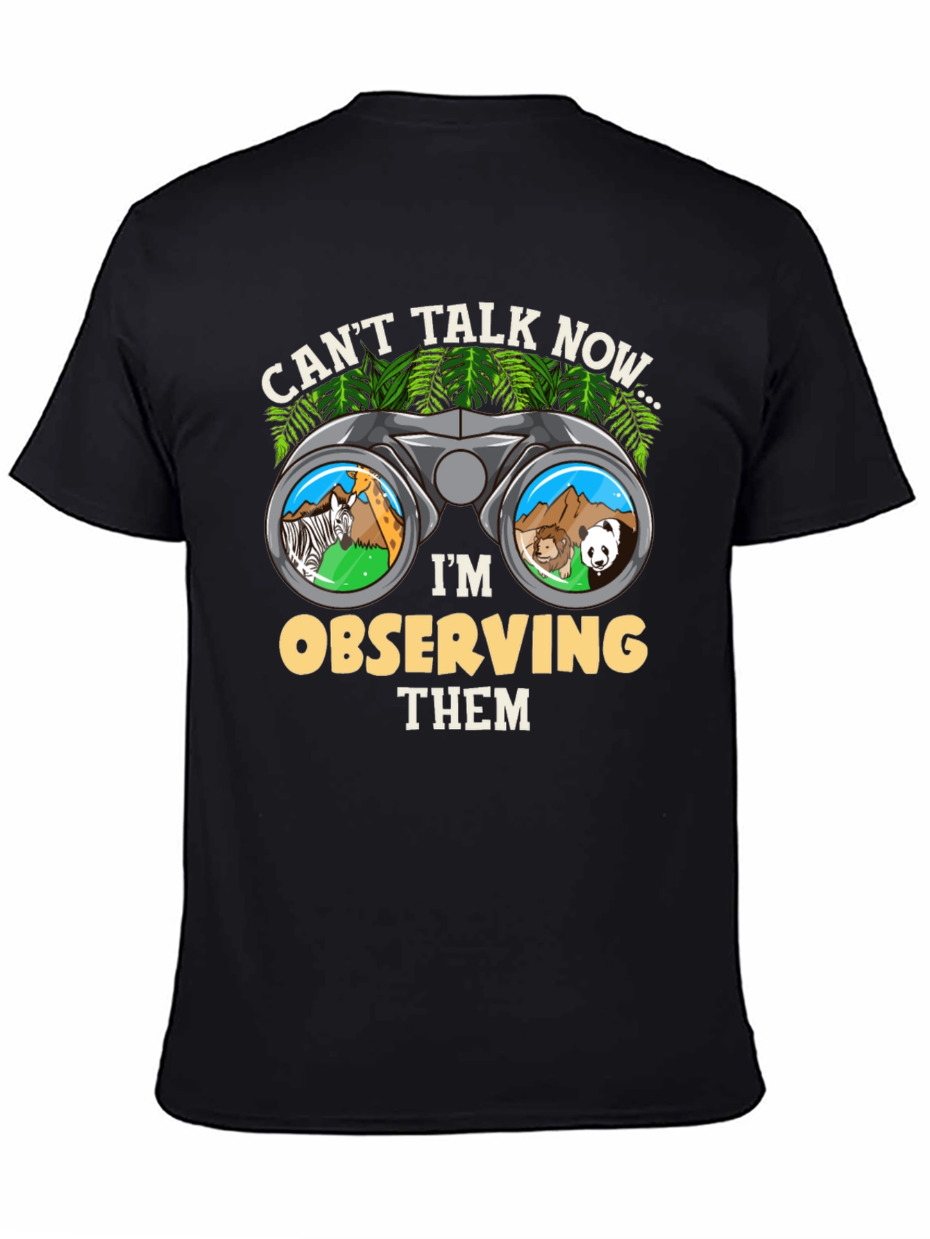 Camiseta Hombre Observando Animales - Estilo Casual
