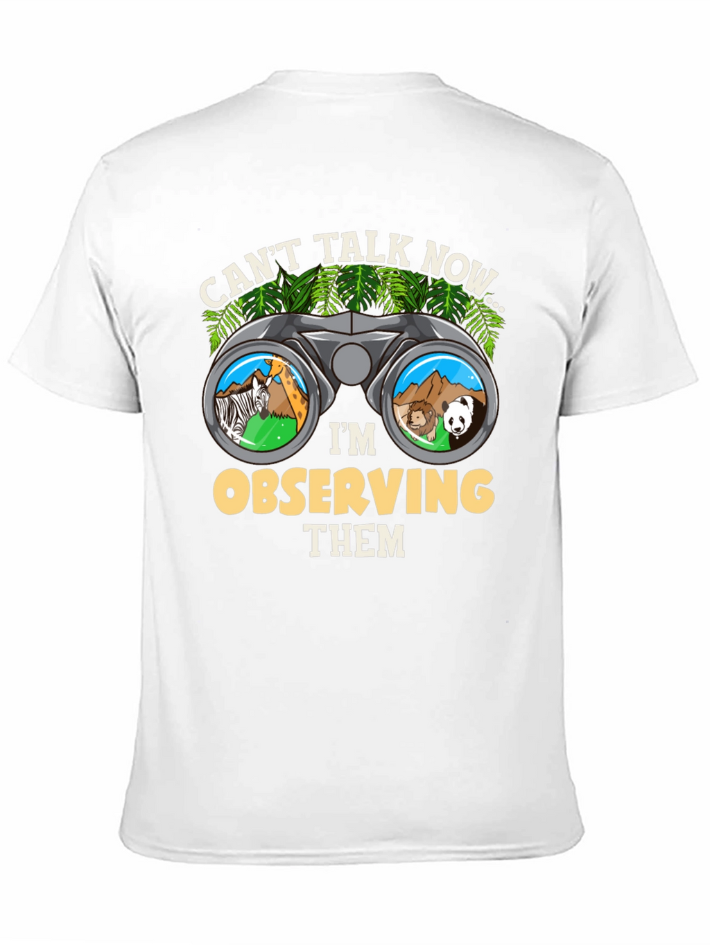 Camiseta Hombre Observando Animales - Estilo Casual