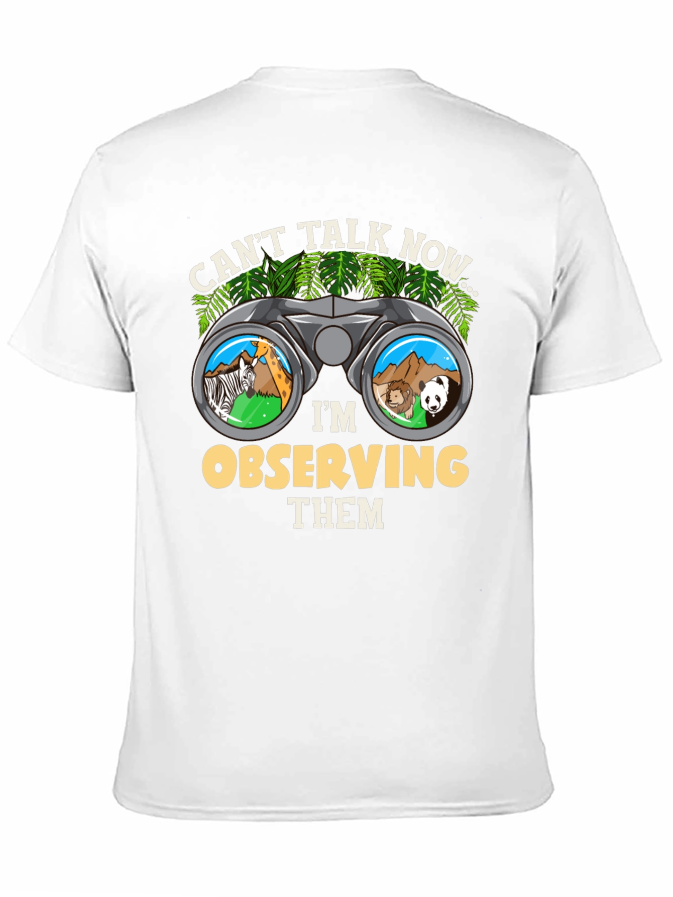 Camiseta Hombre Observando Animales - Estilo Casual