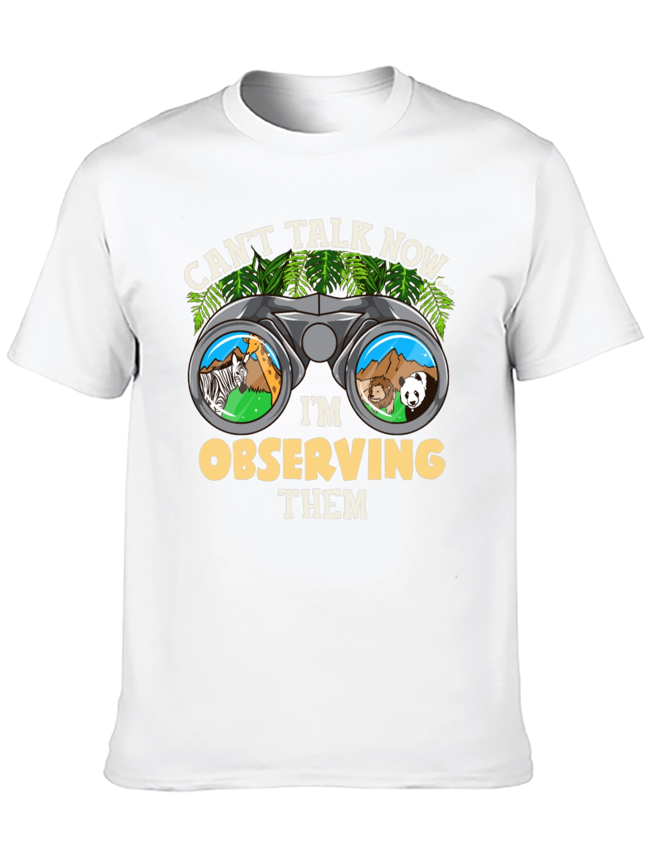 Camiseta Hombre Observando Animales - Estilo Casual