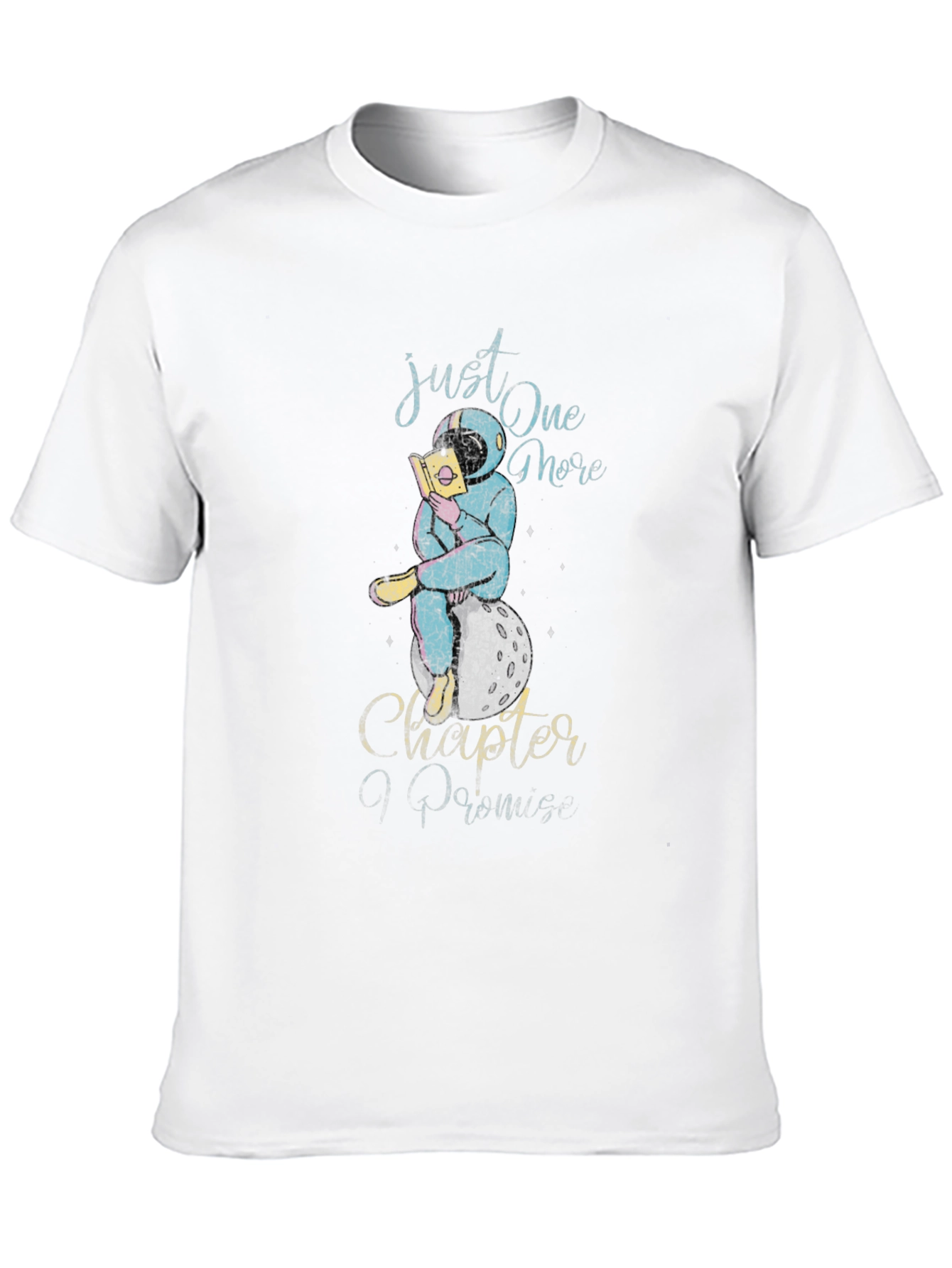 Camiseta Negra Astronauta Lector