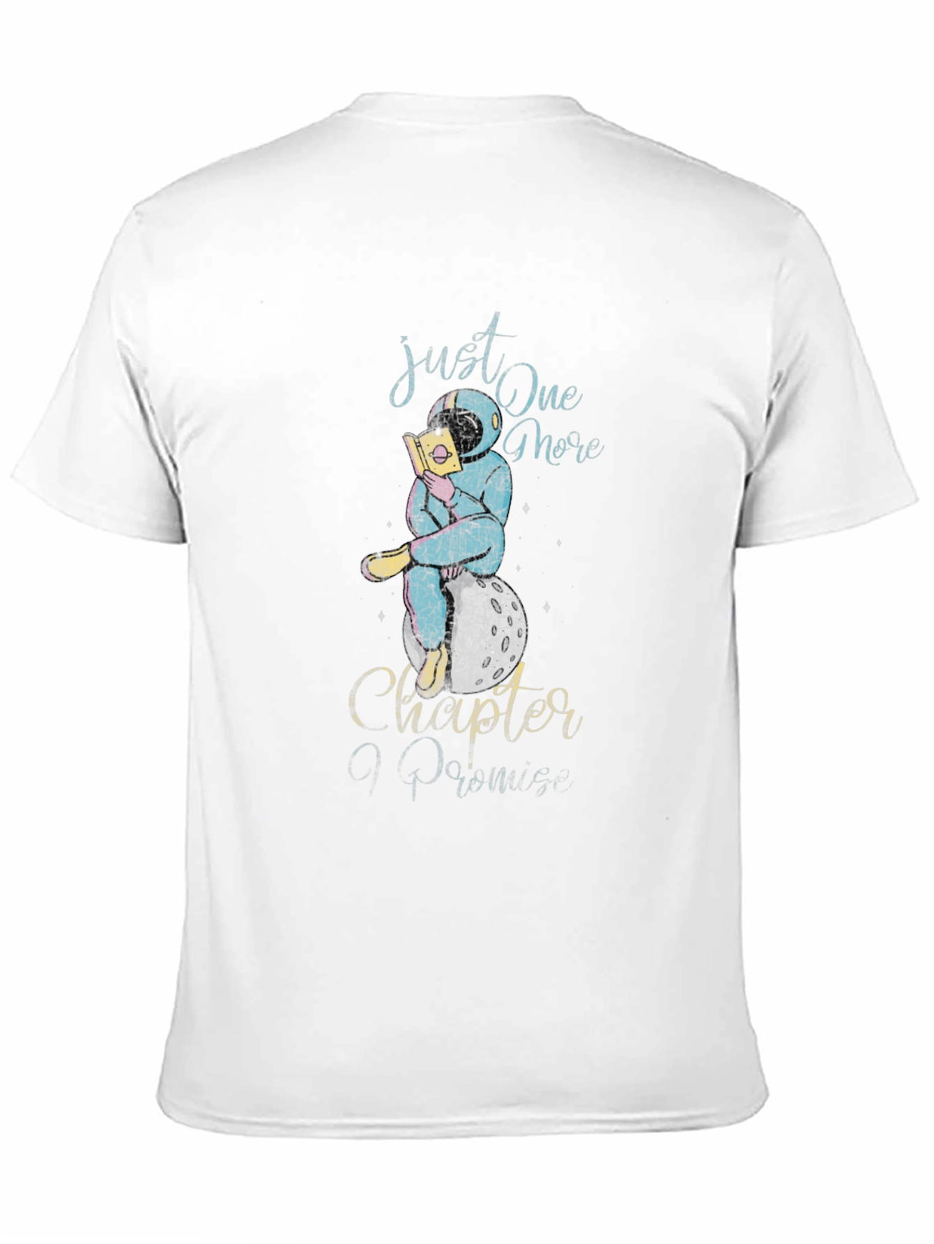 Camiseta Negra Astronauta Lector