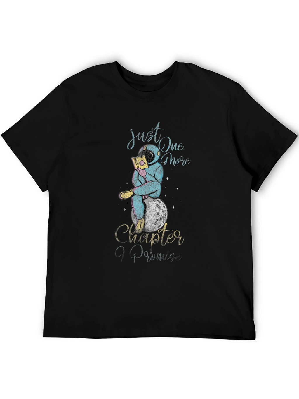 Camiseta Negra Astronauta Lector