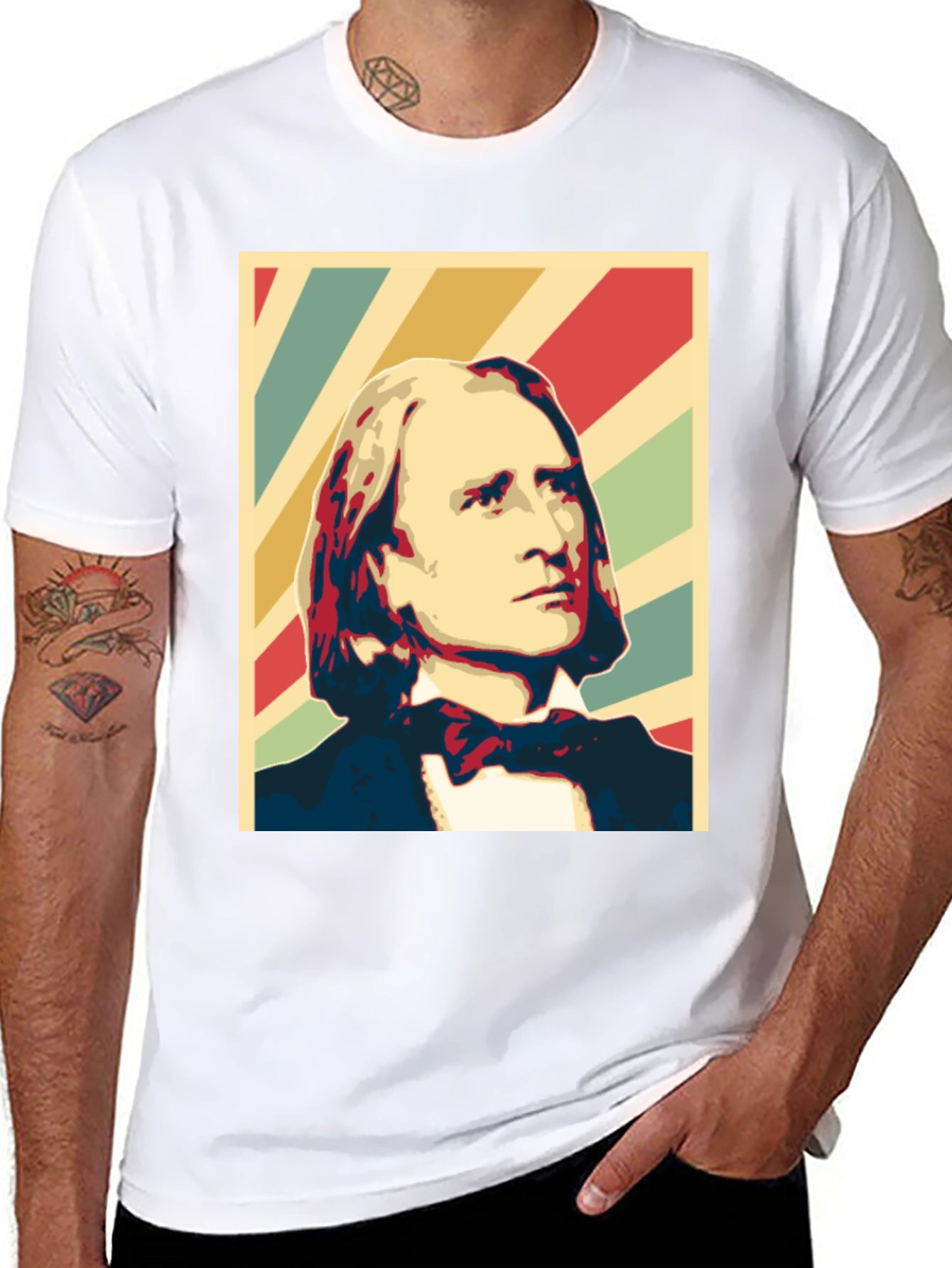 Camiseta Hombre Diseño Artístico Franz Liszt