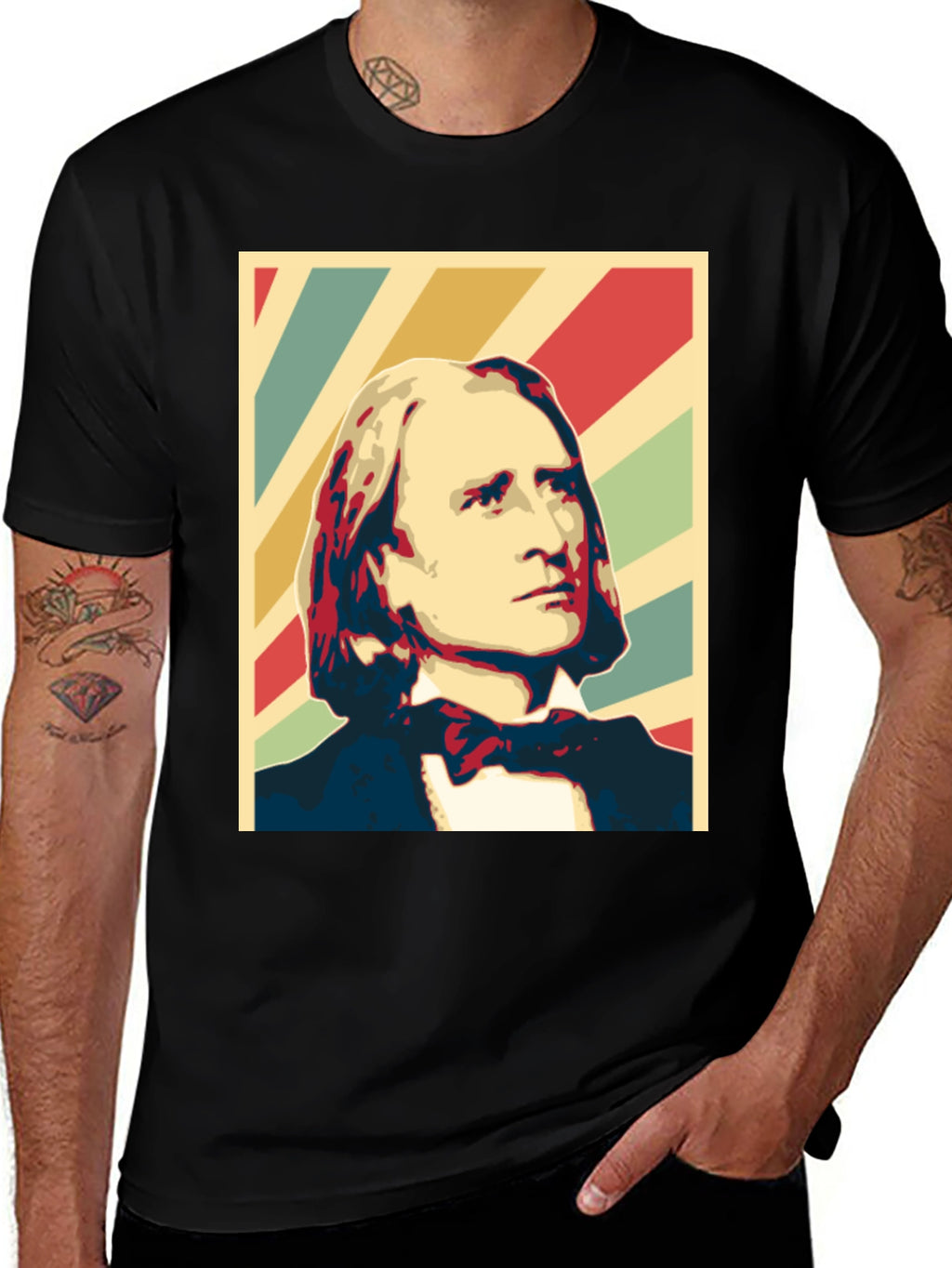 Camiseta Hombre Diseño Artístico Franz Liszt