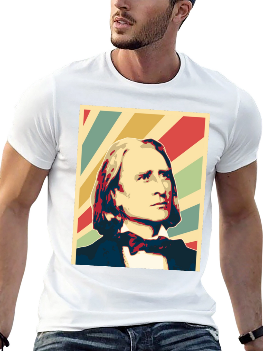 Camiseta Hombre Diseño Artístico Franz Liszt